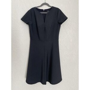 ANN TAYLOR Petite, Cap Sleeve‎ Fit & Flare Dress, Split Neckline, Size OP
